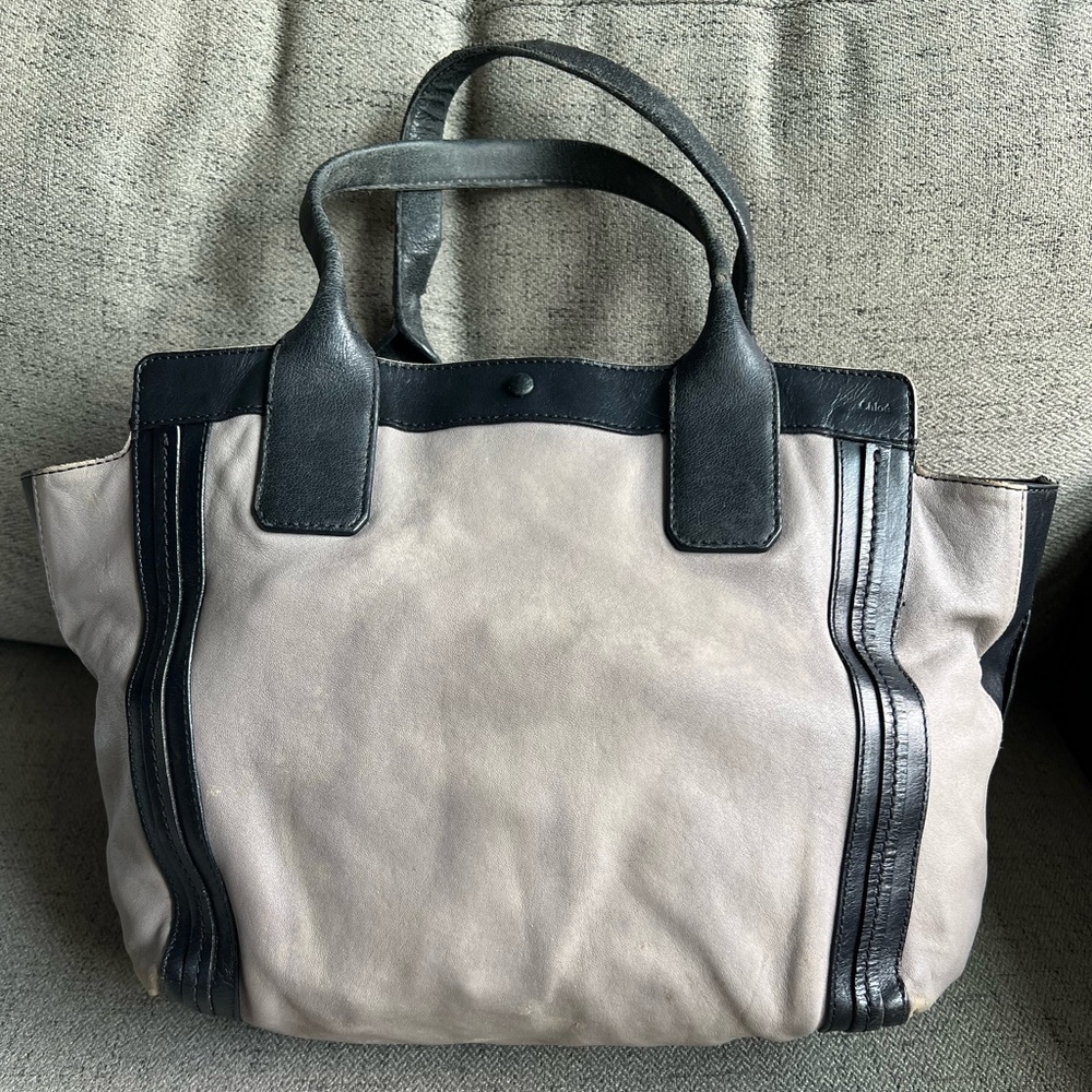 Chloe black and gray color block Allison bag - Picture 2 of 16